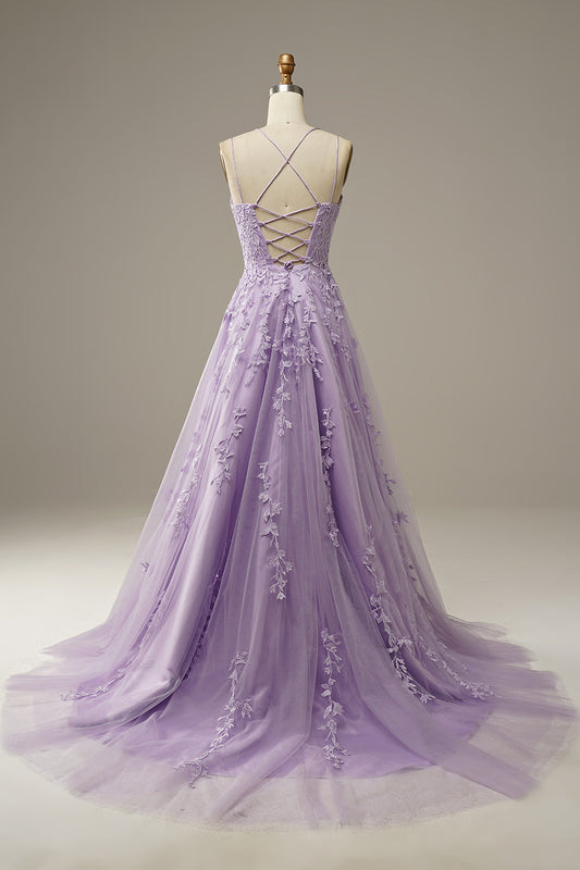 Fashionable Tulle Evening Dress with Embellishments - Victoria