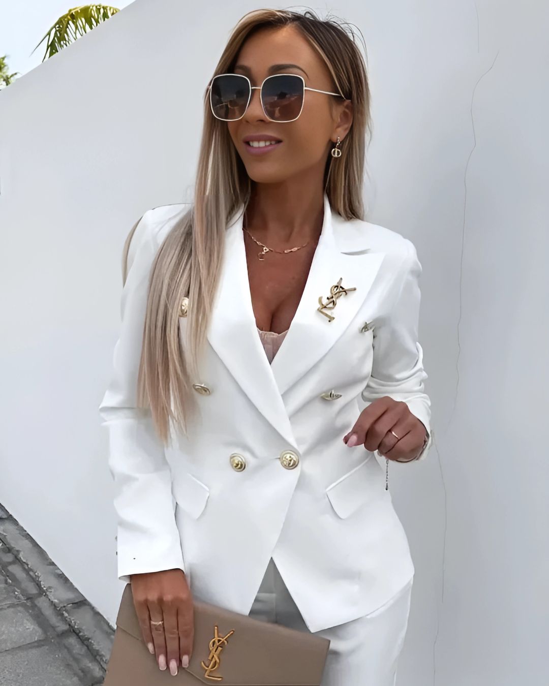 Two-piece women's slim-fit set for modern business looks – Valentina Autumn Edition