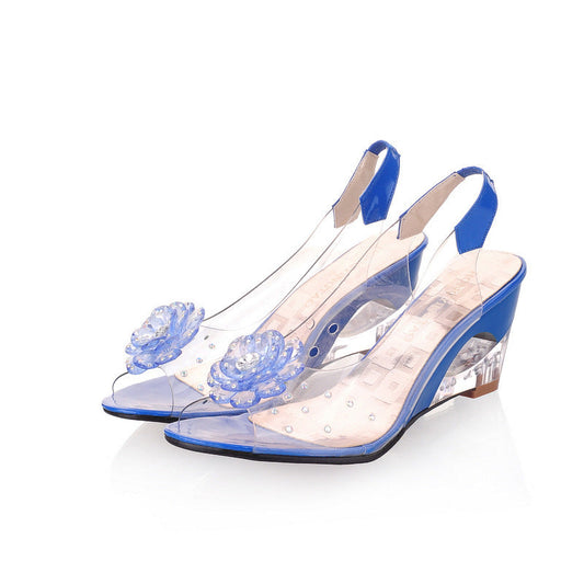 Sparkling wedge sandals – Sofia