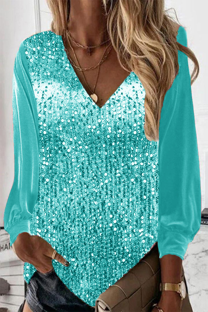 Ladies' Autumnal Glitter Blouse – Elodie