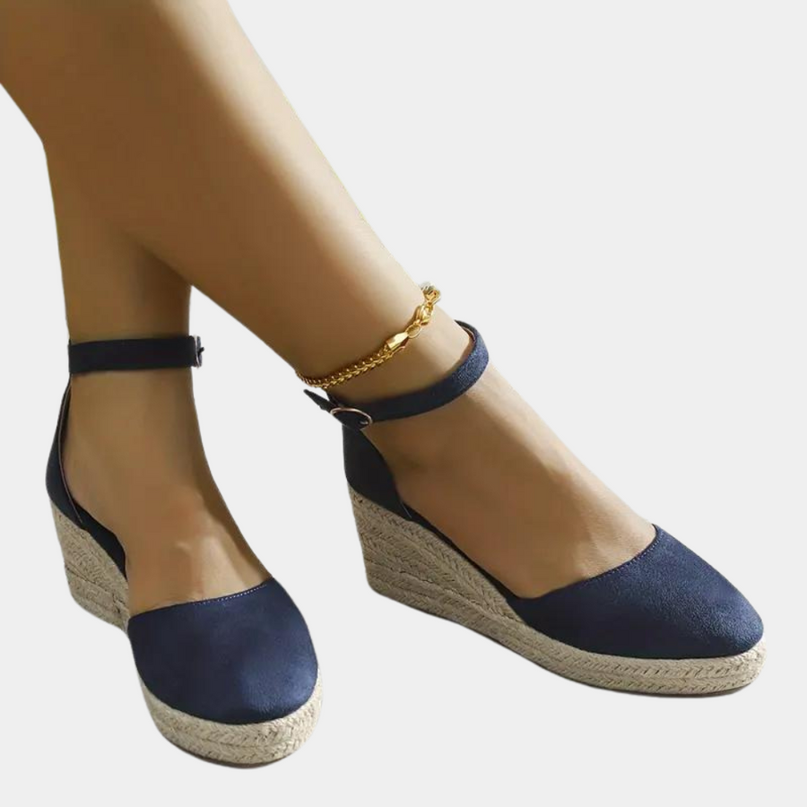 Comfortable women's wedges with adjustable strap & wedge heel – Alina