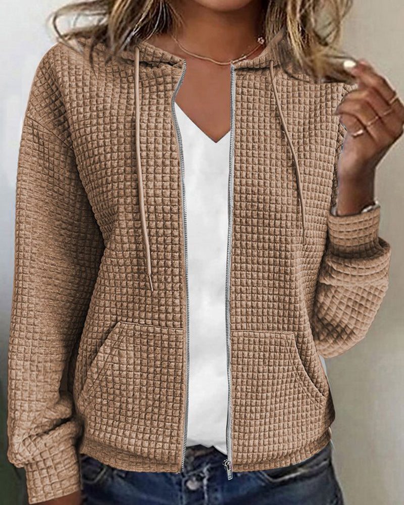 Ladies' leisure jacket with zip & pockets – Wynona