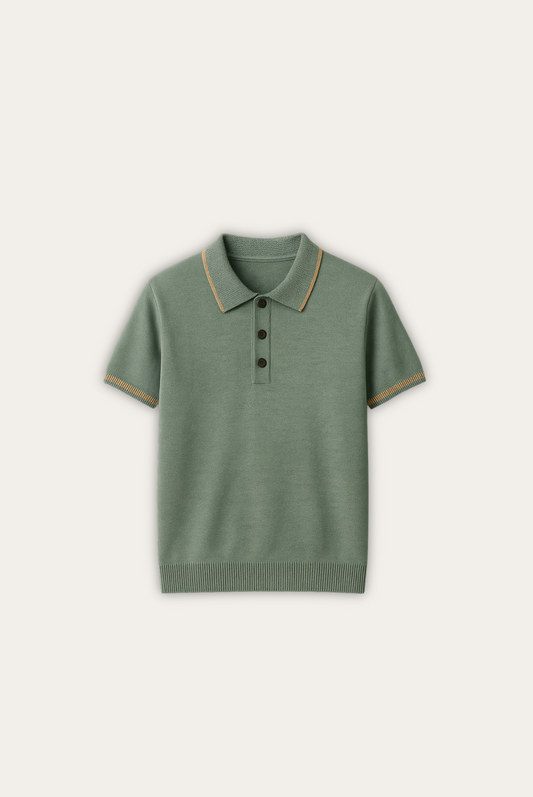 Stylish men's polo made from cashmere-merino wool – Levano