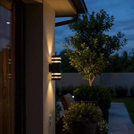2-Way Up Down Outdoor Wall Light, Weather-Resistant Aluminium LED Sconce 2