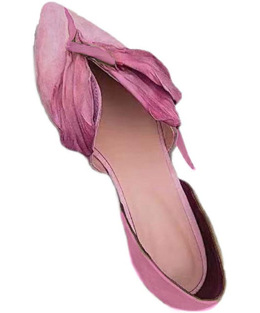 Handmade lace ballet flats with autumn roses – Odette