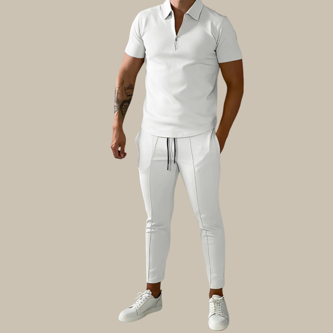 Fashionable 2-Piece Men's Set | Nova Polo and Trousers