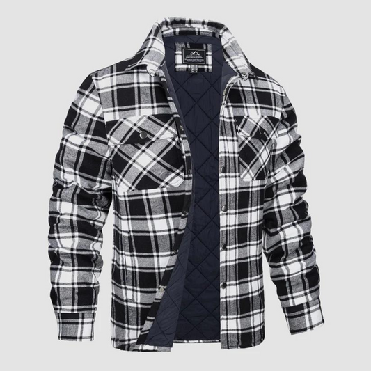 Men's checkered lumberjack jacket with warm lining – Magnus