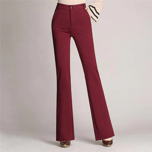 Slim Fit Flared High Waist Trousers – Mila