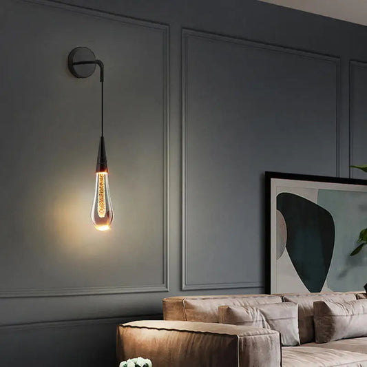 Drop-shaped Wall Lamp with Warm Glow - Solena