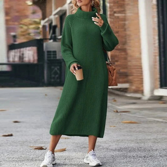 Knitted Cowl Dress for Comfort & Style - Liora