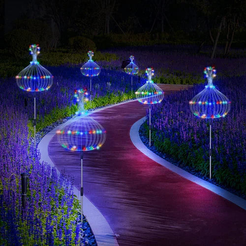 Waterproof Solar Garden Light with Firework Effect – SparkGlow