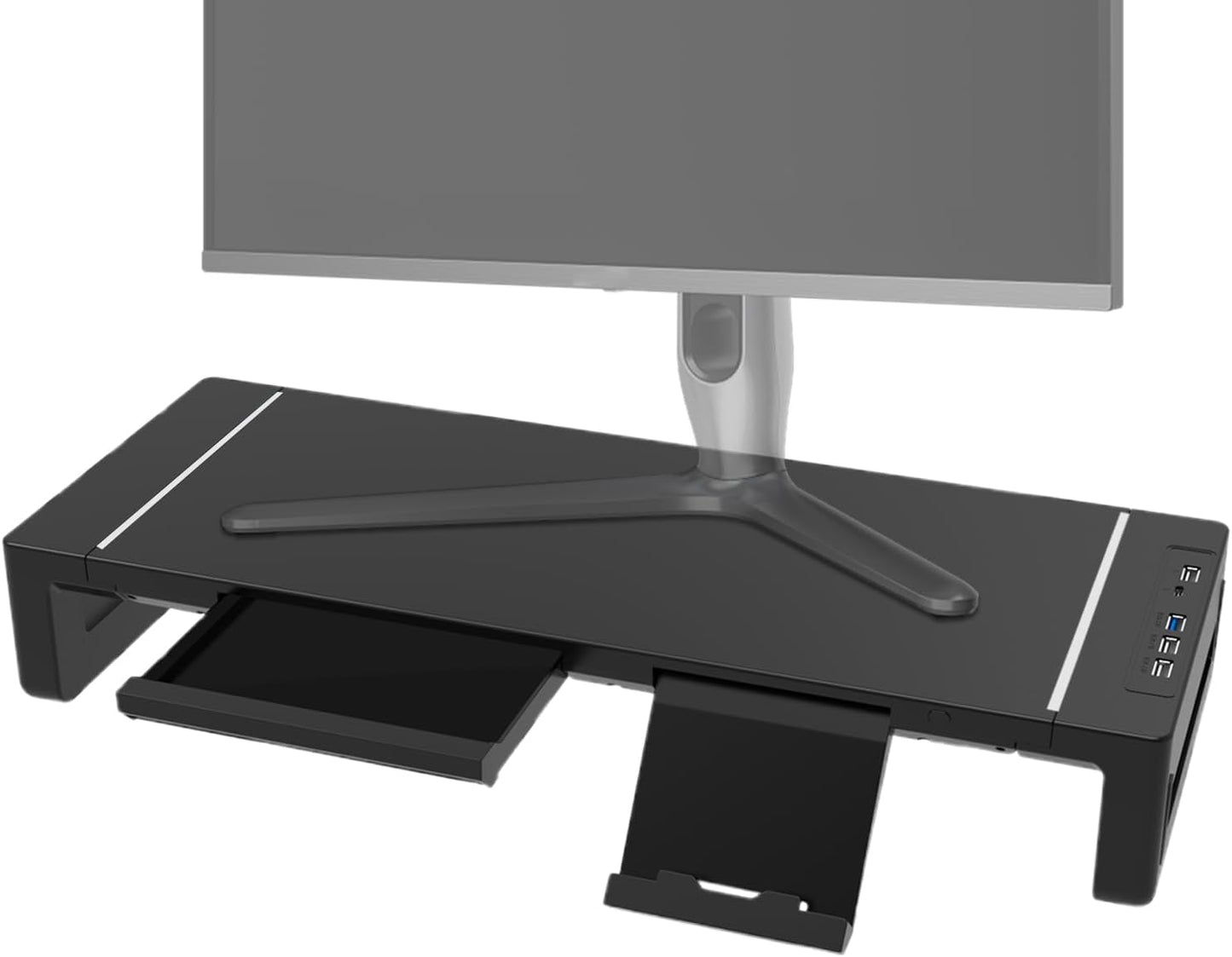 Height-adjustable monitor stand with drawer – Stravon