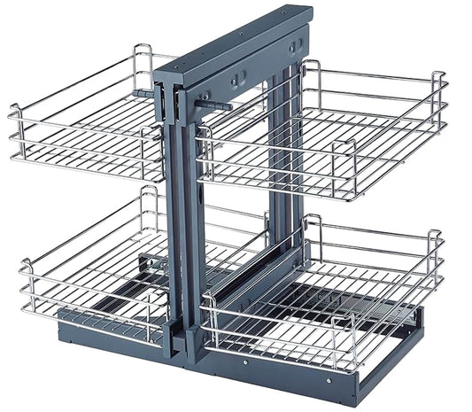 Sturdy carbon steel pull-out shelf for blind corner cabinets – Zevora