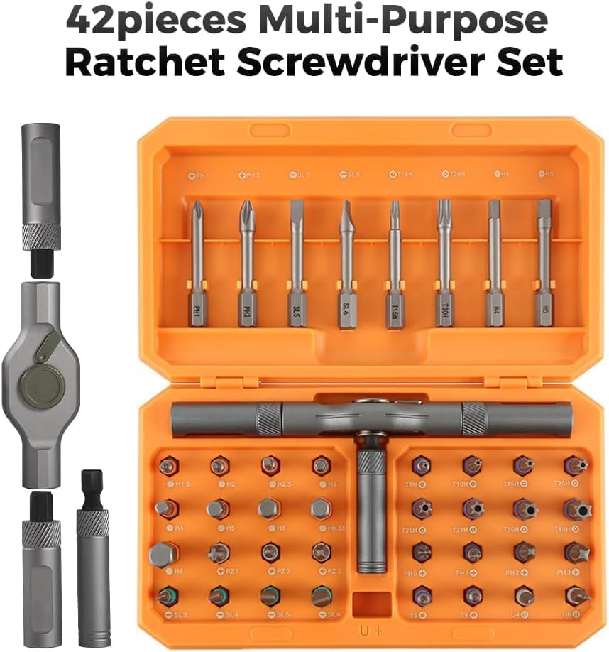 42-in-1 Magnetic Screwdriver Set – Precision Repair Tool Set with Bits & Handle – Fixaro