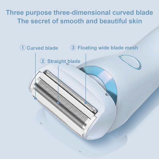 Women's electric shaver with 3 high-speed blades and 3D floating foil head – Nivora