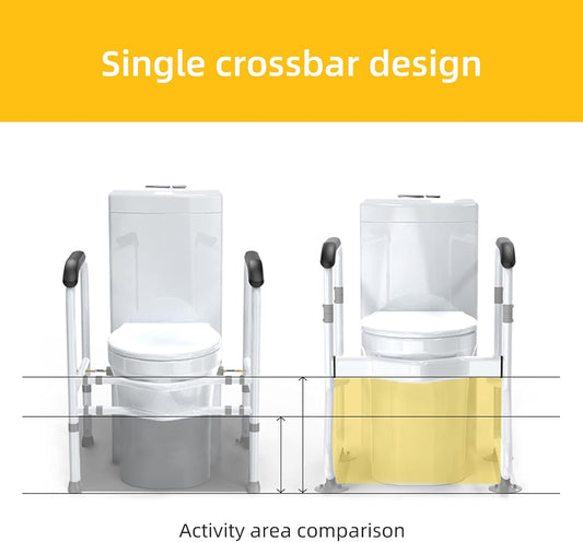 Adjustable toilet safety frame and supports – Senvara