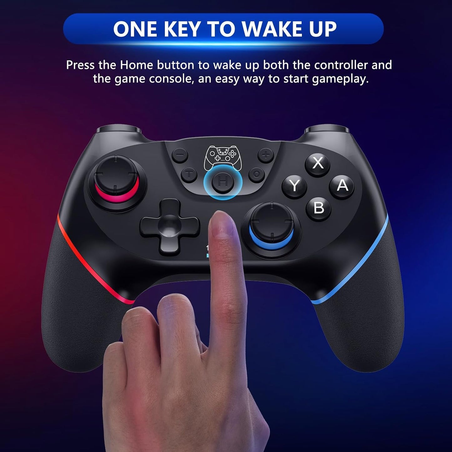 Wireless Switch controller with Hall-effect joysticks and turbo function – Nexora