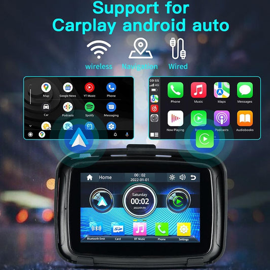 Portable motorcycle monitor with 5" (12.7 cm) IPS display – RideMate