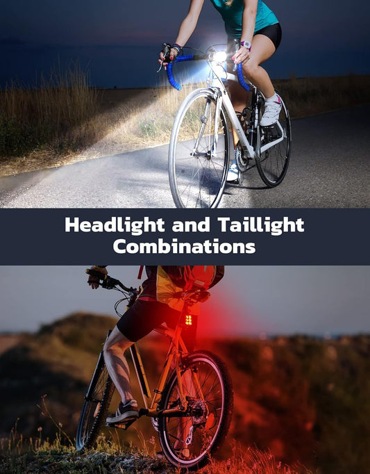 Ultra-slim USB-rechargeable bicycle light set with 4+6 modes – SlimBeam