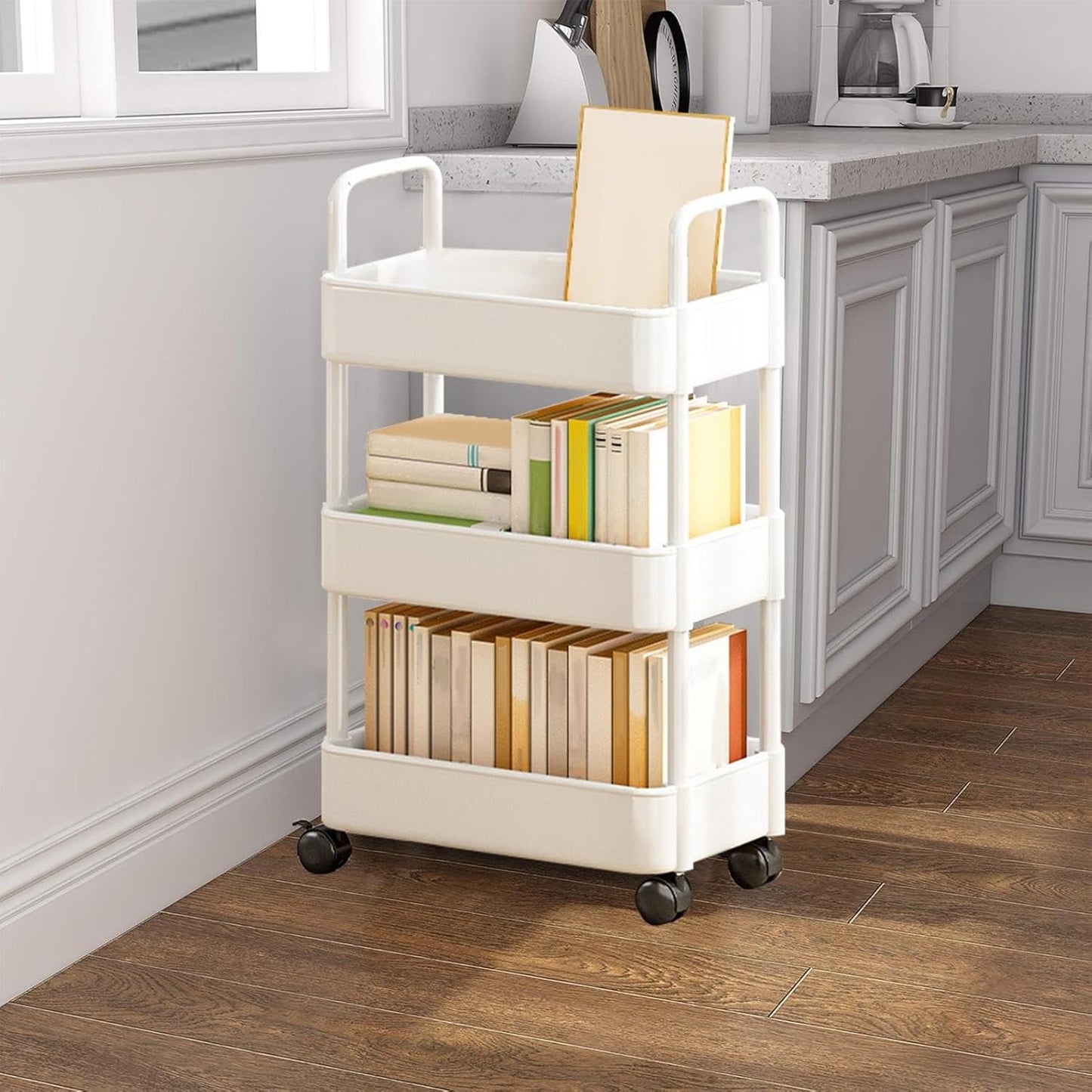 Rolling serving trolleys with wheels and a handle – Veyora