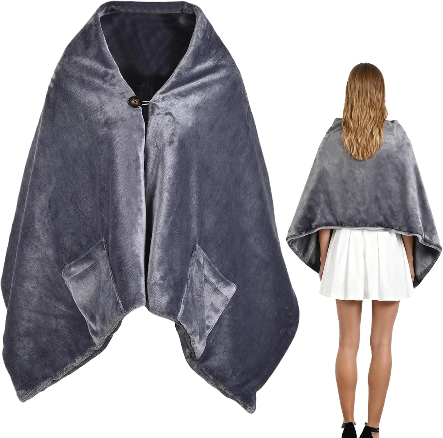 USB-heated scarf – Portable electric wrap with 3 heat settings and overheat protection – Venora