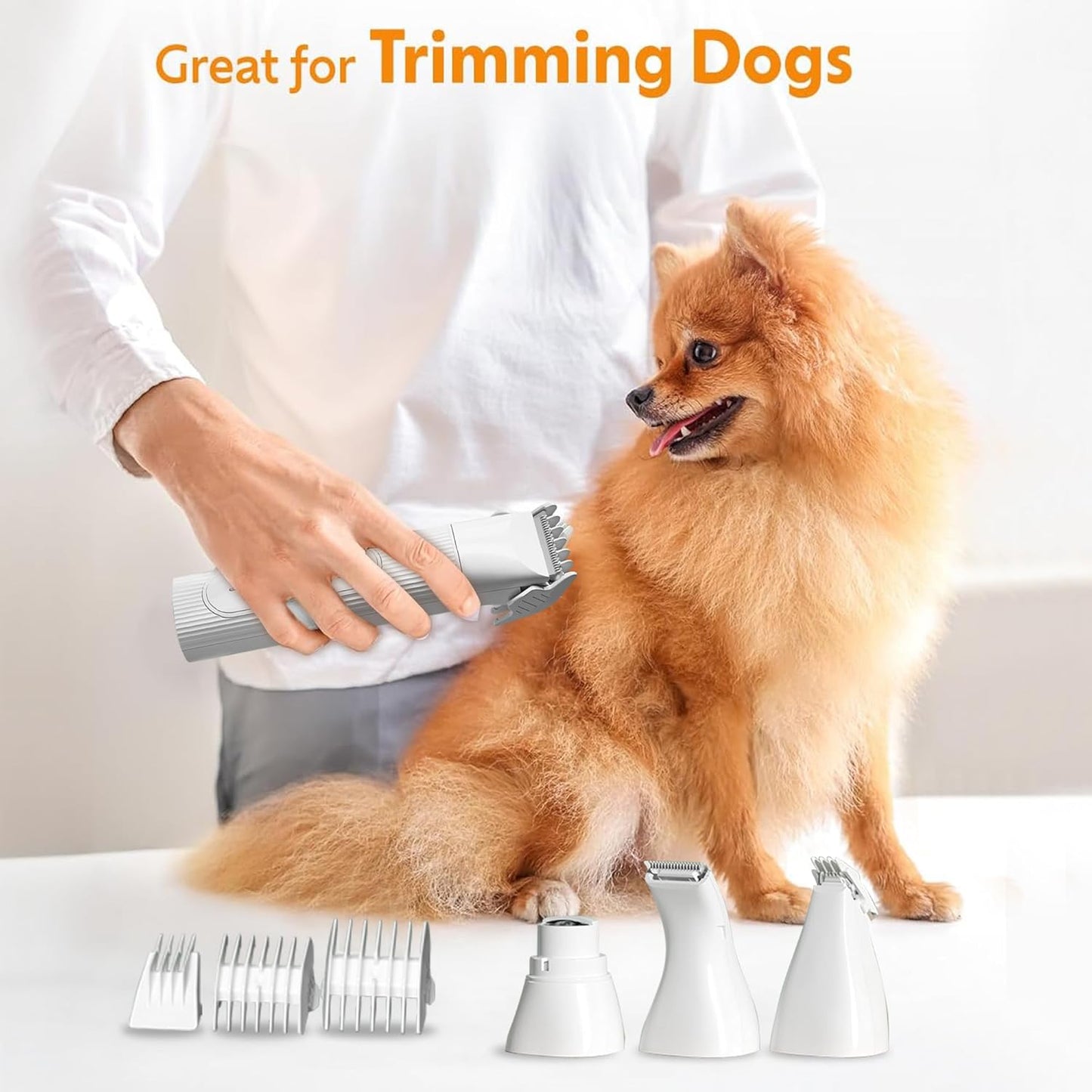 4-in-1 cordless pet grooming trimmer with nail grinder – Velporo