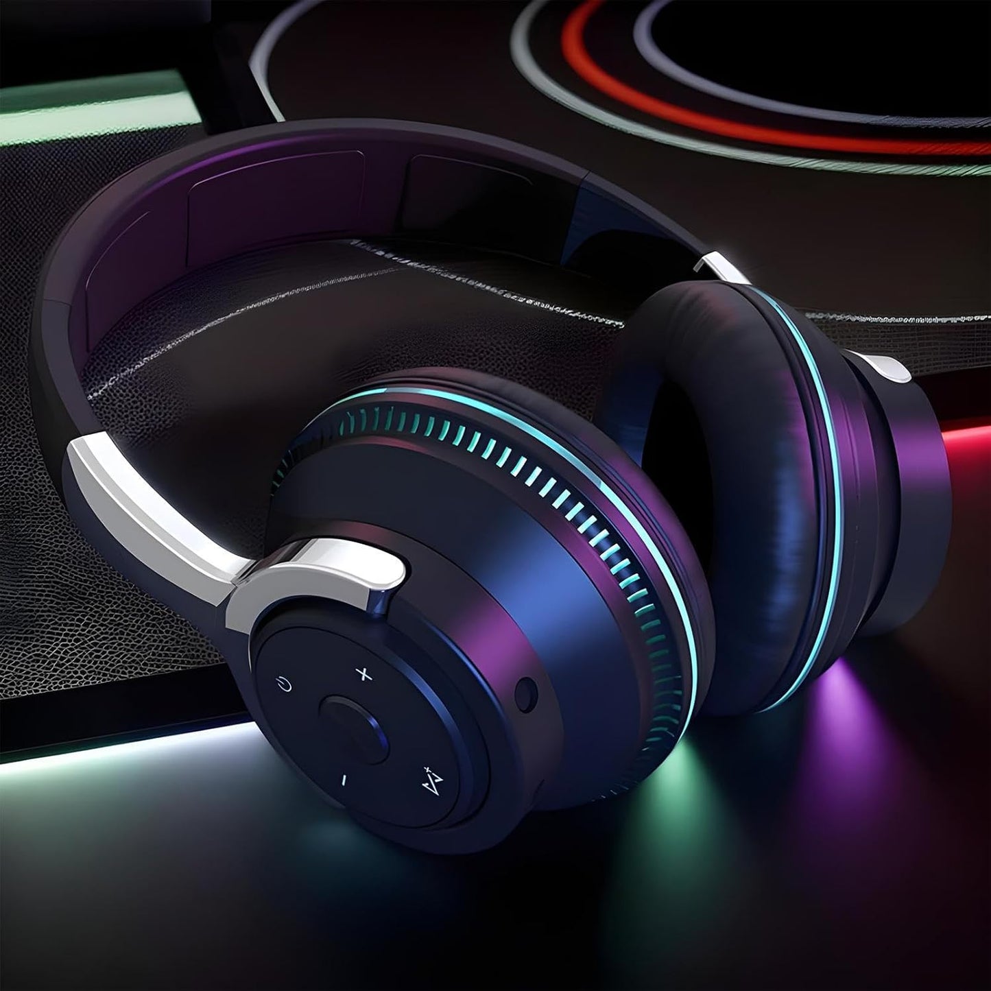 Foldable wireless headset with RGB lights – Sonvix (Buy one, get one free)