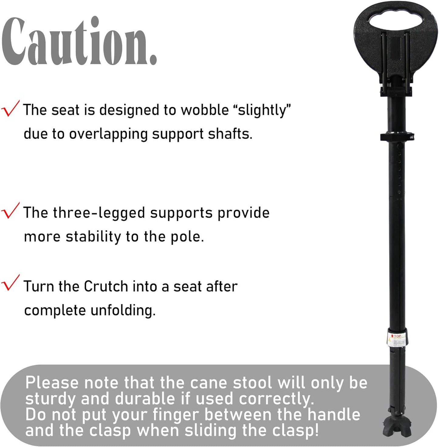 Folding walking stick with seat – StepMate