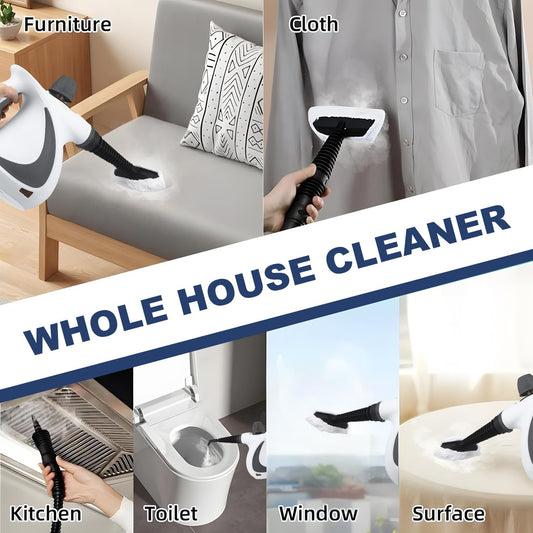 High-pressure handheld steam cleaner with 9-piece accessory set – Valtira