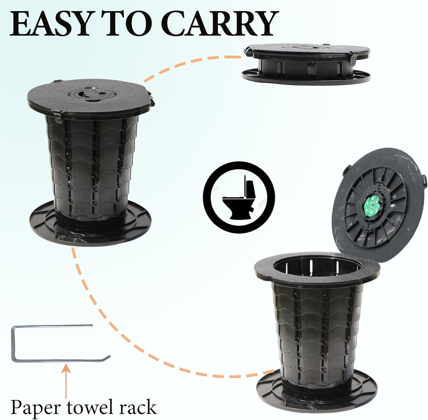 Portable toilet with adjustable height – CampMate