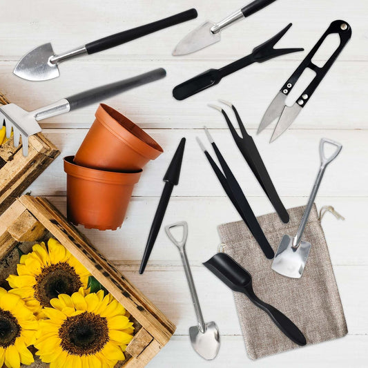 12-in-1 succulent tool set with storage bag for indoor gardening