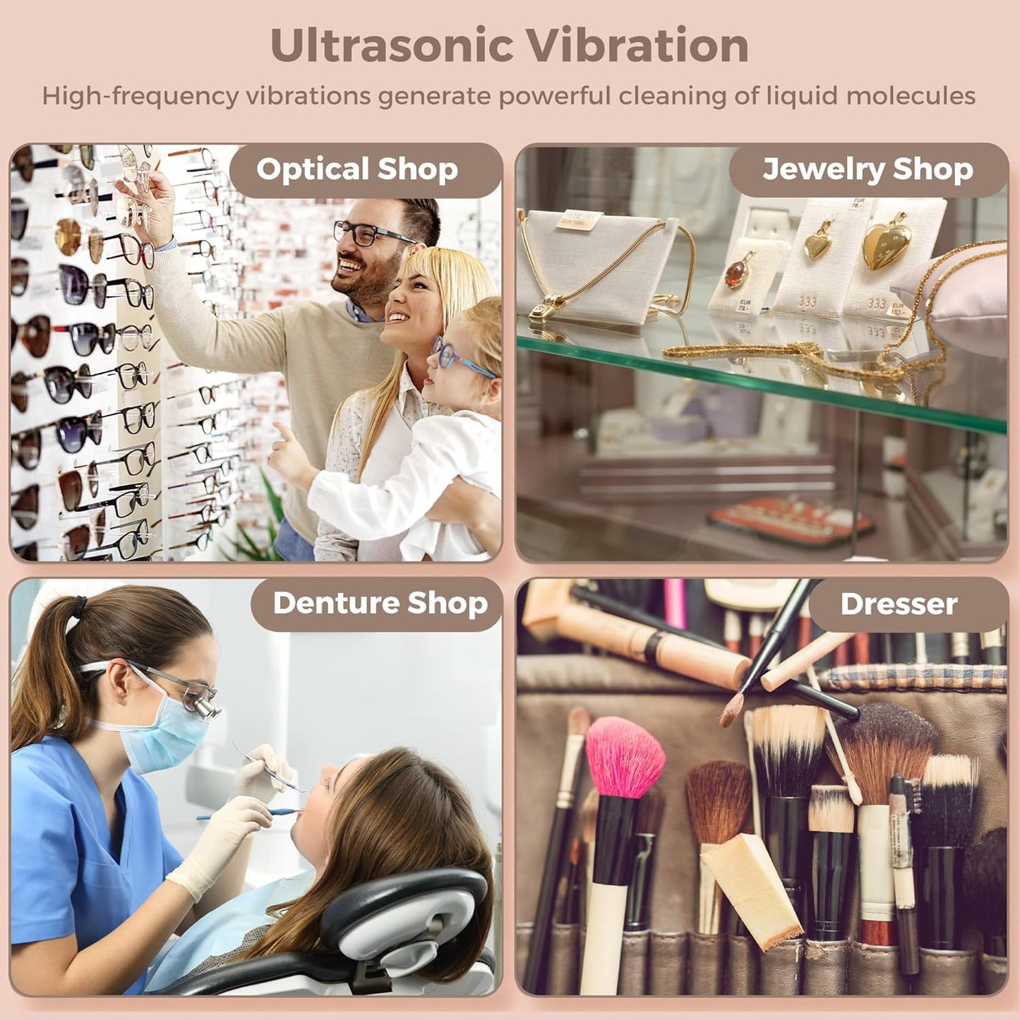 Ultrasonic jewellery cleaner 650 ml with watch holder – ShineMate