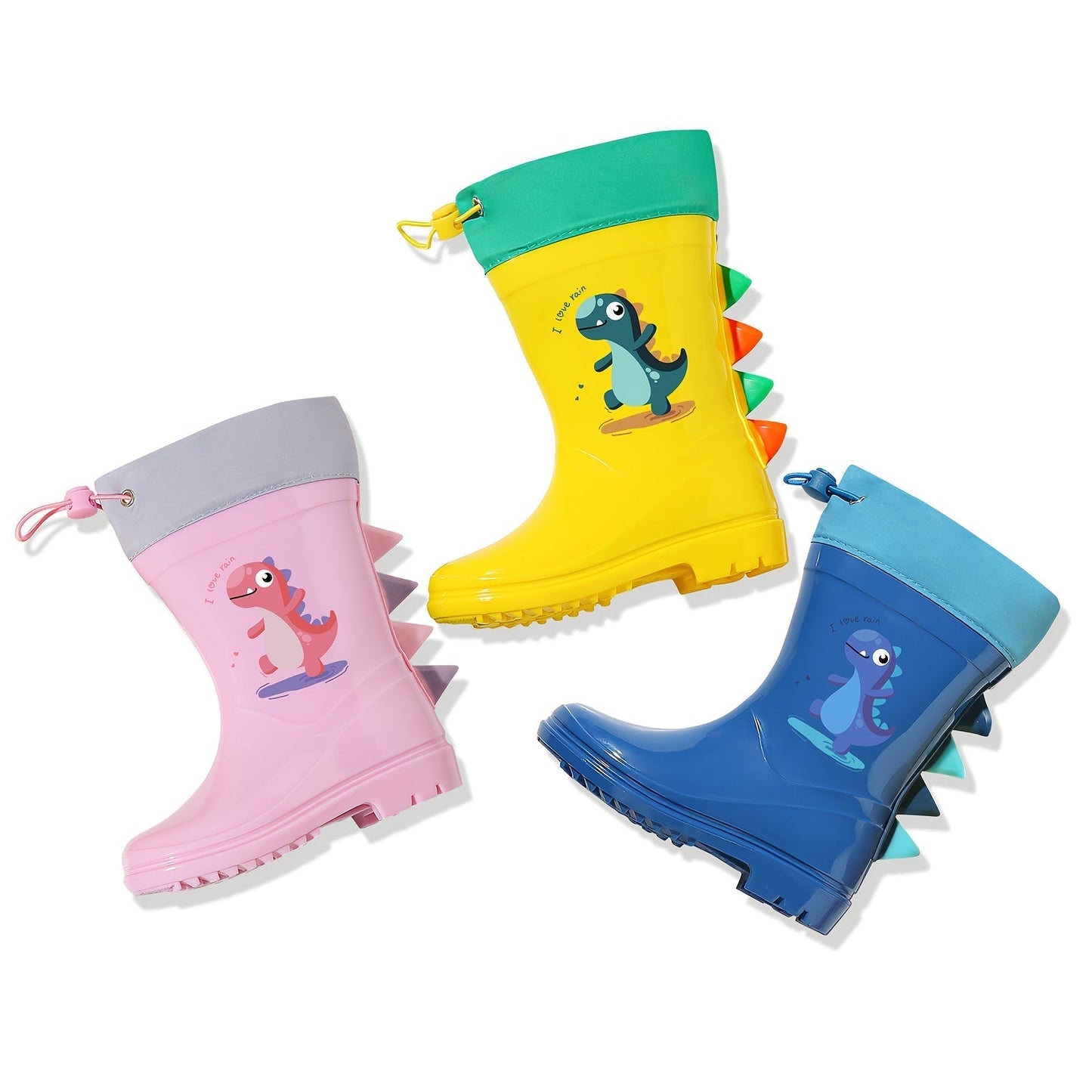 Colourful children's rubber boots with animal motifs - Leo