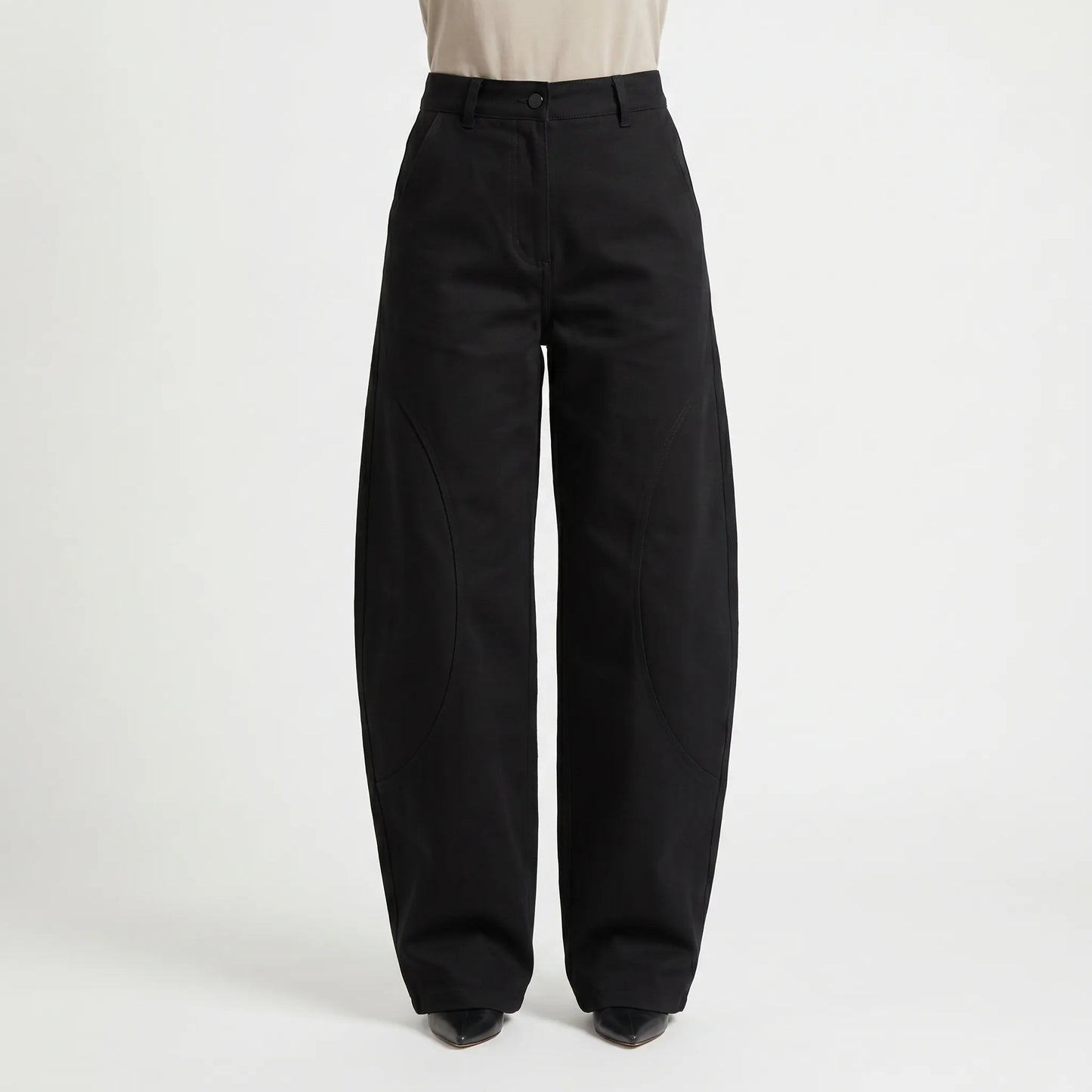 Baggy Barrel-Leg Trousers - Shelia