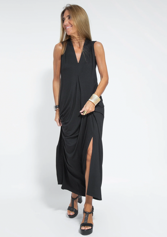 Two-piece autumnal slimming dress with waistcoat – Loreen