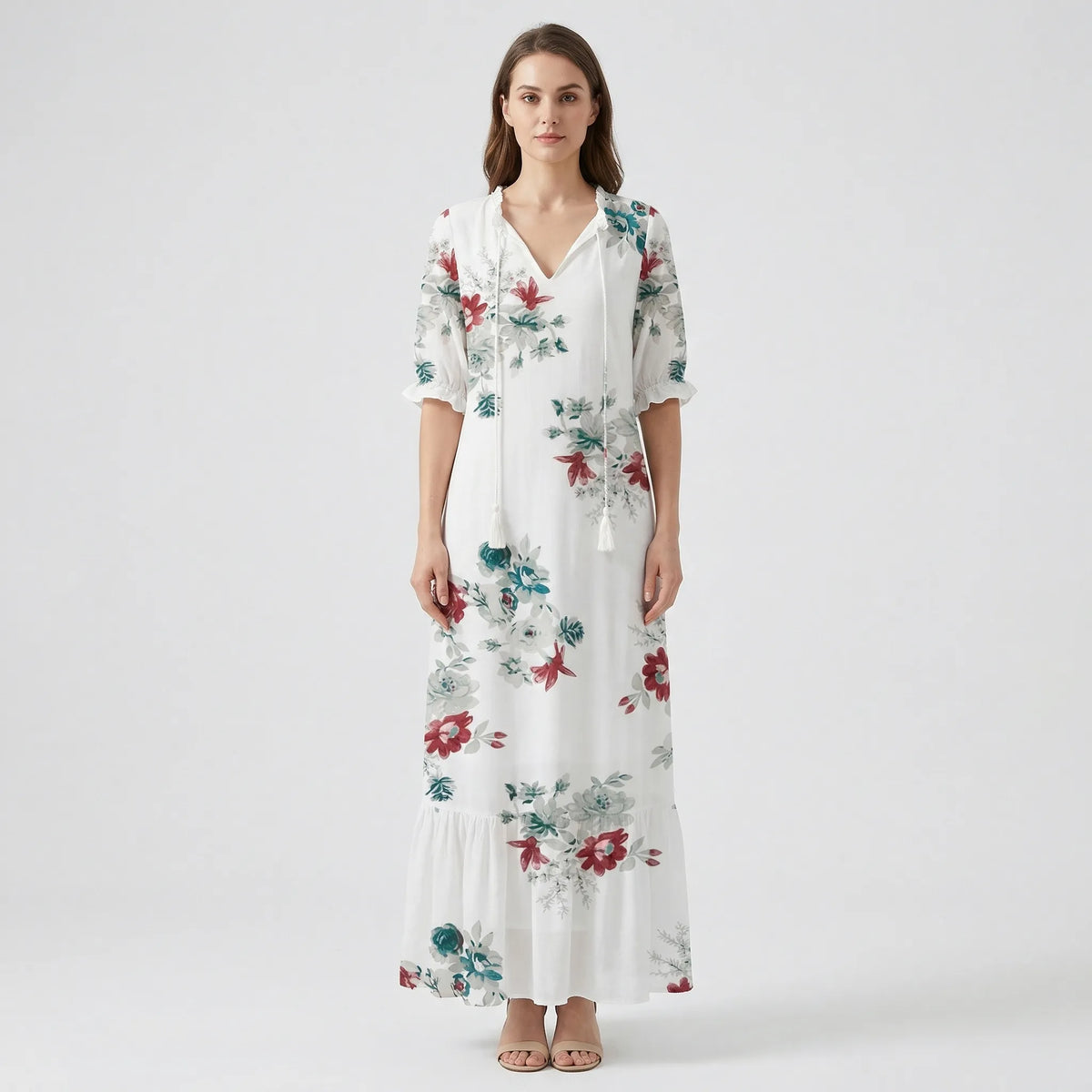 Bohemian Floral Maxi Dress - Carolyn
