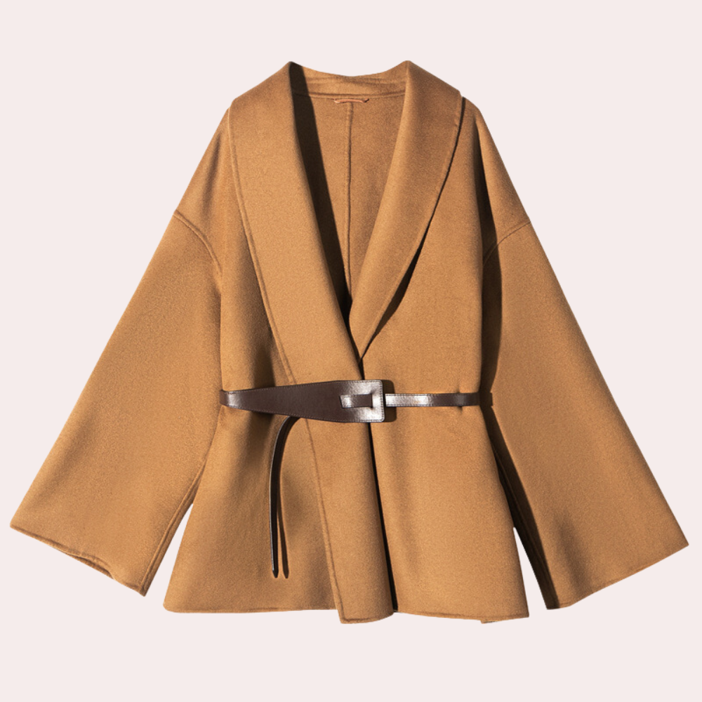Wool Women's Jacket with Belt – Elvira