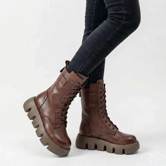 Chunky Platform Combat Boots - Marla
