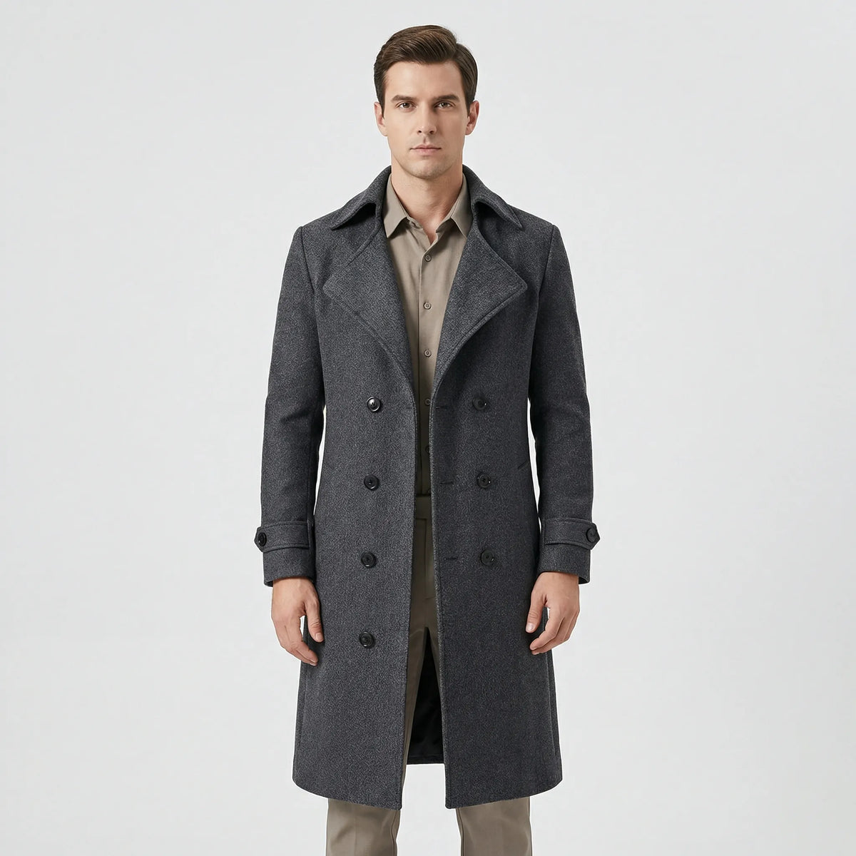 Double-Breasted Long Coat - Henrick