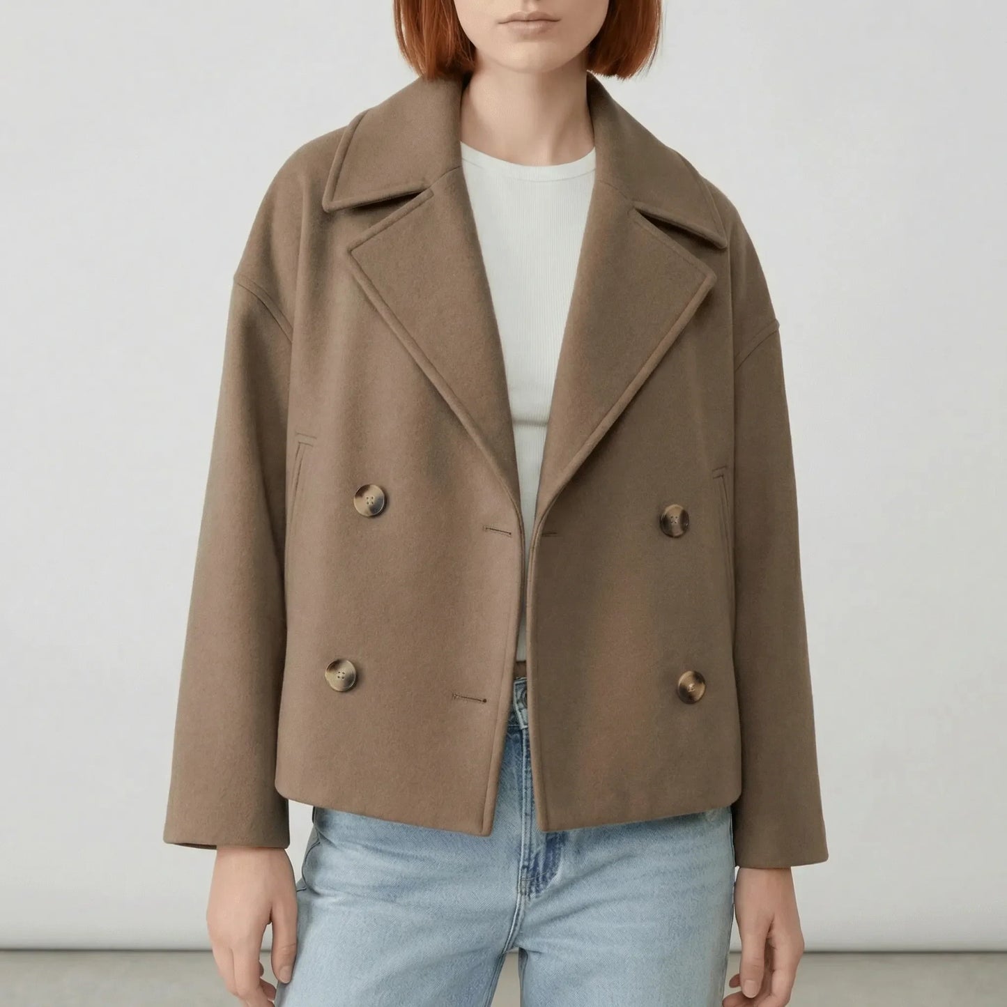 Double Breasted Cropped Blazer - Dorothea