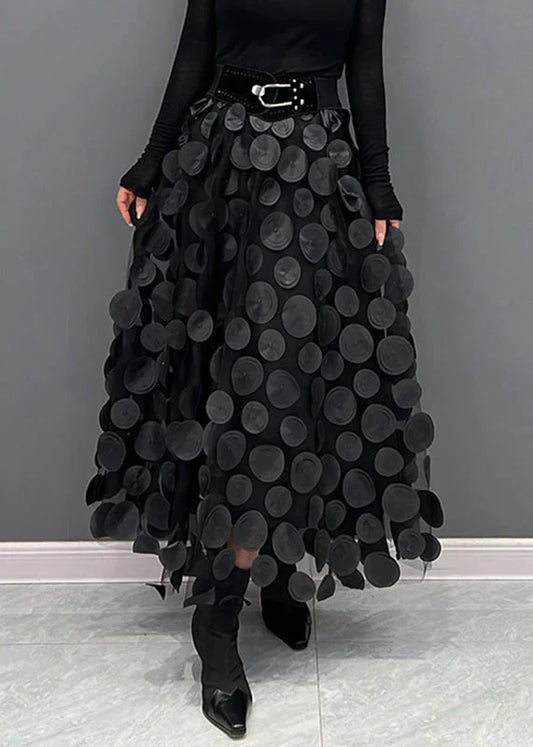 Autumnal skirt with polka dots and a flowing cut – Fleur