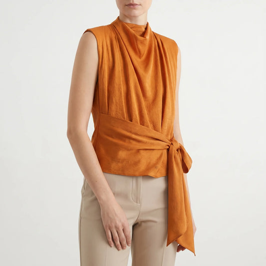 Elegant Tie Waist Top - Kelli