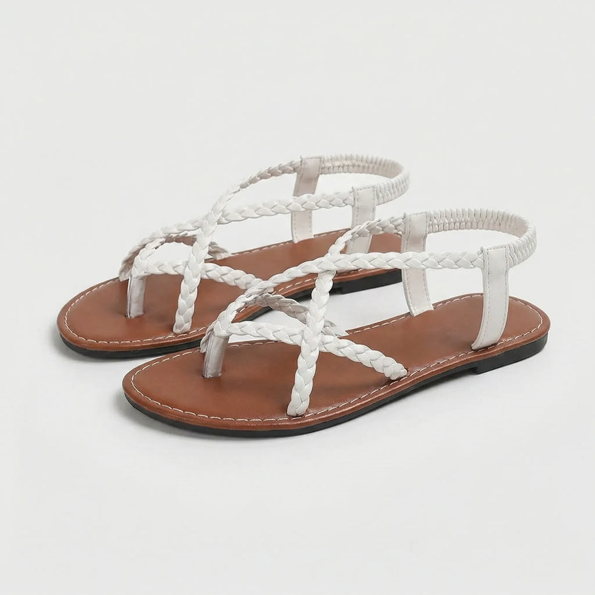 Flat Braided Sandals - Melanie