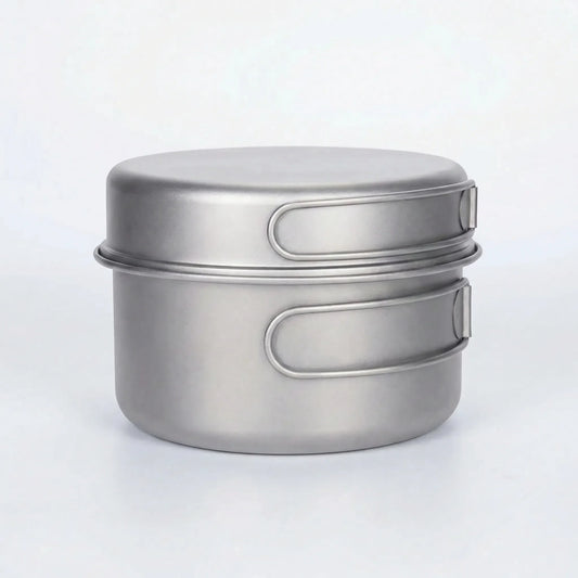 Folding Handle Titanium Cookware Set - Trekforge