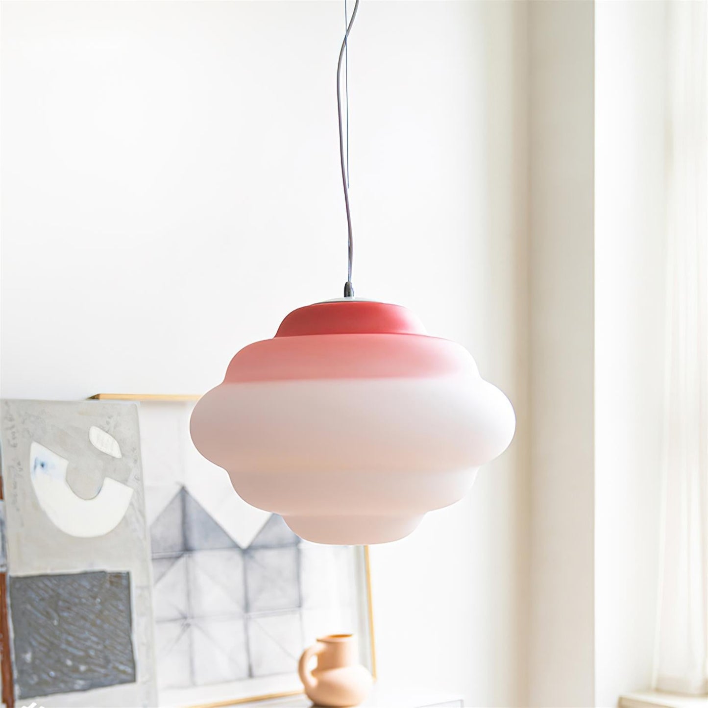 Pendant lamp with gradient and soft light diffusion - Aérola