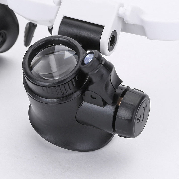 HD Magnifying Glass with LED Lighting and Interchangeable Lenses - Optiview