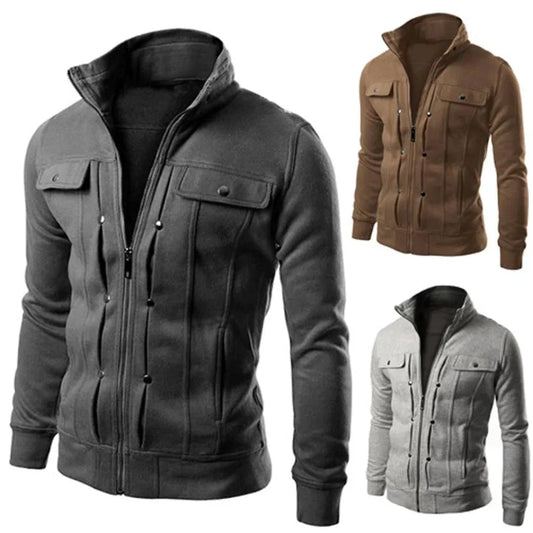 Men's Zip-Up Stand Collar Jacket – Carlo