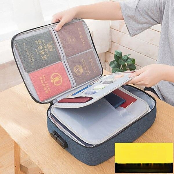 Lockable waterproof document storage box – buy one, get one FREE multi-layer travel case