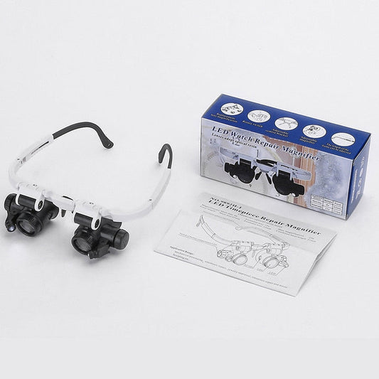 HD Magnifying Glass with LED Lighting and Interchangeable Lenses - Optiview