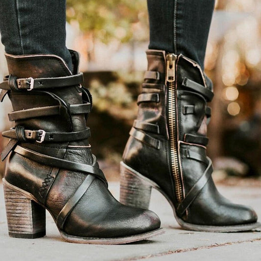 Learning Ladies' Ankle Boots with Orthopaedic Heel – Chiara